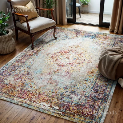 Afbeelding van Picasso Keshan Vintage Vloerkleed Multi / Beige Laagpolig 240x290 cm