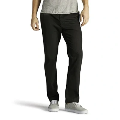 Afbeelding van Lee Extreme Motion herenbroek, met platte voorkant en normale nauwsluitende pasvorm., Zwart, 34W / 32L