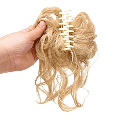 Afbeelding van Haar Chignon Synthetische Bun Hair Clips Messy Paardenstaart Extensions Golvend Krullend Broodje Claw Pruiken for Vrouwen Knot haarstukjes (Color : 1Pcs 07)