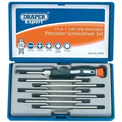 Afbeelding van Draper Expert 78925 14 in 1 Omkeerbare Precisie Schroevendraaier Set