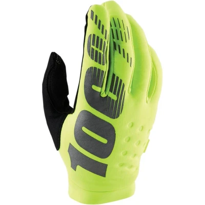 Afbeelding van 100% Jeugd Brisker Crosshandschoenen Fluor Geel maat YS