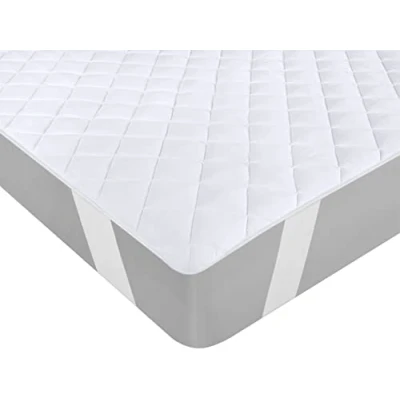 Afbeelding van Utopia Bedding matrasbeschermer met Elastische hoekbanden 135x190cm, band rekbaar tot 38 cm, gewatteerde (Wit)
