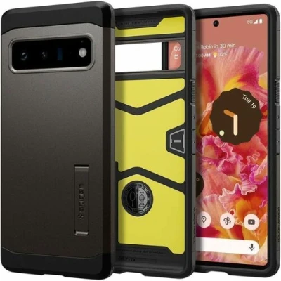 Afbeelding van Google Pixel 6 Pro Hoesje Kunststof Spigen Hardcase/Backcover Grijs Telefoonhoesje Shockproof/Valbescherming