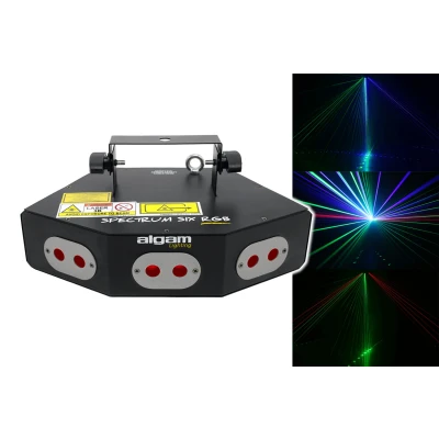 Afbeelding van Algam Lighting SPECTRUMSIXRGB 6 beam 260mW RGB animation laser