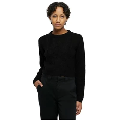 Afbeelding van Urban Classics Short Waffle Trui, Dames, Maat: XS, Black