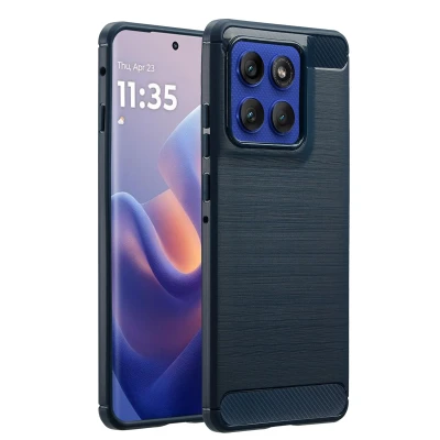 Afbeelding van Motorola Edge 60 Pro Hoesje Siliconen en TPU (zacht) imoshion Softcase/Backcover Donkerblauw Telefoonhoesje