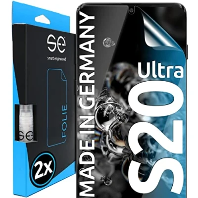 Afbeelding van 3D Screenprotector voor Samsung Galaxy S20 Ultra [2 stuks smart engineered] Volledig dekkende, transparante screenprotector, vriendelijk beschermhoesjes, Geen glas maar TPU folie