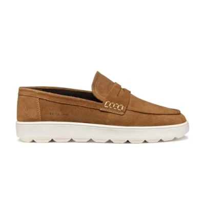 Afbeelding van Geox Spherica ECUB Instappers, Heren, Maat: 41, Toffee Veloursleer