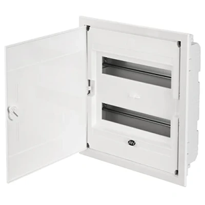 Afbeelding van REV Verdeelkast zekeringkast opbouw, schakelkast 2 rijen 24TE, 400 V, 379 x 341 105 mm wit