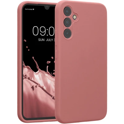 Afbeelding van kwmobile telefoonhoesje geschikt voor Samsung Galaxy A34 5G TPU backcover met siliconen coating Smartphone case in winter roze