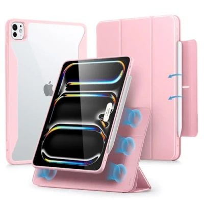 Afbeelding van ESR voor iPad Pro 13 inch hoesje (2024), krachtige magnetische bevestiging, slanke drievoudige standaard, ondersteunt Apple Pencil en (USB C), automatisch waken/slapen, duurzame