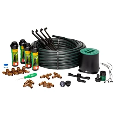 Afbeelding van Rain Bird 32HE In Ground Pro Rotor Pop Up Sprinkler System Kit met Click N Go tuinslangaansluiting