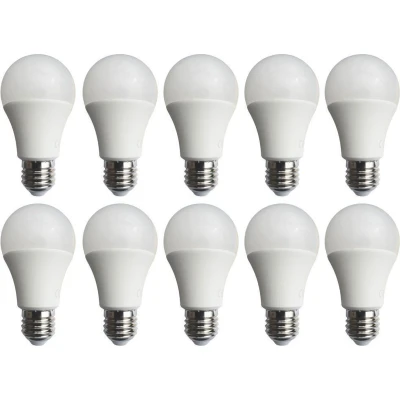 Afbeelding van Gloeilamp E27 10 stuks A60 LED lamp 12W=100W daglichtwit 6400K