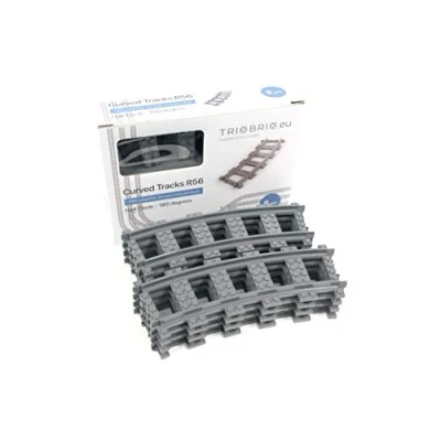 Afbeelding van Trixbrix.eu Gebogen tracks R56 compatibel met Lego City trainingssets 60197 60198 10277 60205 60238 60337