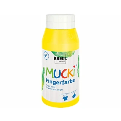Afbeelding van Mucki, Kleuren + verf voor doe het zelvers, Vingerverf (Geel, 750 ml)