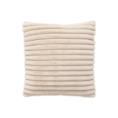 Afbeelding van h Soft Kussen 3D Effect, Hoogpolig, 100% Polyester, Super Touch Beige Vierkant Polyester 45x45 cm