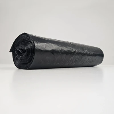 Afbeelding van Zwarte Vuilniszakken 300 Zakken 200 Liter HDPE 90cm x 125cm (Grote Afvalzakken, Groot, Zwart)