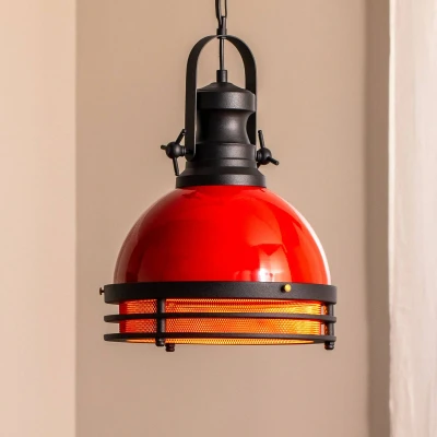 Afbeelding van Opviq Saglam 3762 hanglamp, rood/zwart, ijzer, Ø 32 cm