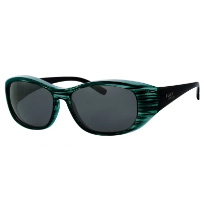 Afbeelding van Polariserende Overzetzonnebril Tiger Lady Turquoise Elegante Vrouwelijke Gepolariseerde Zonnebril