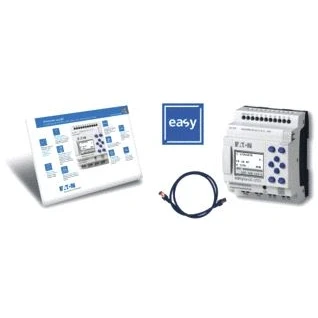 Afbeelding van Eaton easy e4 starterset dc 12tc1 24 v 8di 4dq transistor met display software licentie flyer 197228