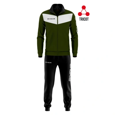 Afbeelding van Givova Unisex pak visa overall, groen leger/zwart, M EU