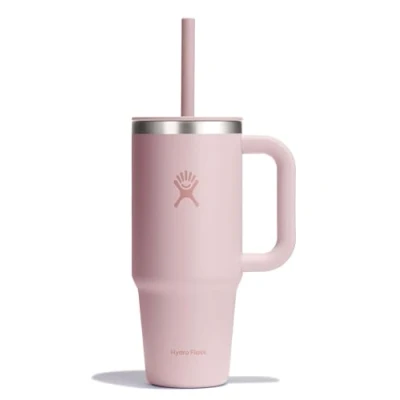 Afbeelding van HYDRO FLASK Travel Tumbler 709ml 24 oz met sluitbare druk rietdeksel Roestvrij staal Dubbele wand vacuümgeïsoleerd Spatbestendige deksel Trillium, (24oz)