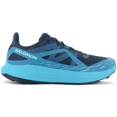 Afbeelding van Salomon Ultra FLOW Trail hardloopschoenen, Heren, Maat: 46 2/3, Carbon/tahitian tide/deep dive Textiel/ synthetisch