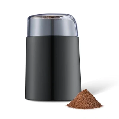 Afbeelding van Amazon Basics Elektrische bonenmaler, koffiebonen, zwart