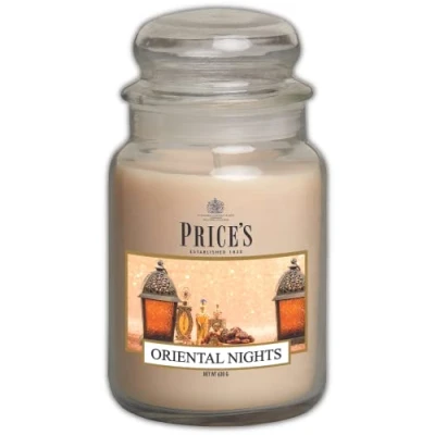 Afbeelding van Price&#039;s Oriental Nights kaars groot glas