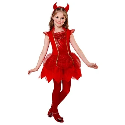 Afbeelding van &quot;DEVIL&quot; (jurk, hoorns) (140 cm/8 10 jaar)
