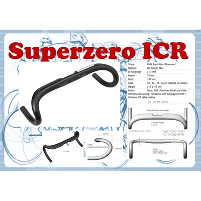 Afbeelding van Deda Stuurbocht Superzero DCR carbon white 44 cm ( B )