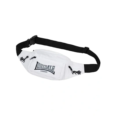 Afbeelding van Lonsdale Heuptas, Maat: One Size, White black ash