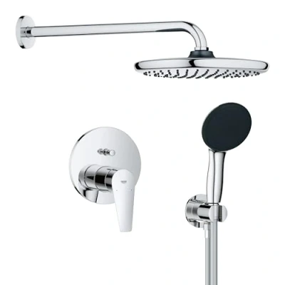 Afbeelding van GROHE 25293000 StartEdge OHM conc 2 func shw sys douchesysteem inbouw met Vitalio Start 250, chroom
