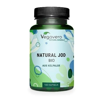 Afbeelding van Vegavero IOD van biologische kelp Prijs prestatiewinnaar 2024* PureSea® gemaakt Schotse bruinalgen 150 mcg Vegan Geen toevoegingen Laboratoriumgetest 180 capsules
