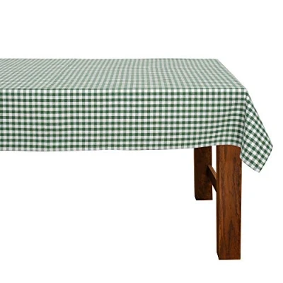 Afbeelding van FILU tafelkleed 100 x 140 cm donkergroen/wit geruit (kleur en grootte naar keuze) hoogwaardig vervaardigd van 100% katoen