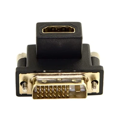 Afbeelding van CY DVI HDMI kabeladapter Male naar Female Adapter Converter voor PC Projector &amp; HDTV grafische kaart 90 graden beneden gericht