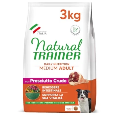 Afbeelding van Natural Trainer Medium Ham Rijst kg 3 droogvoer voor honden, meerkleurig, uniek