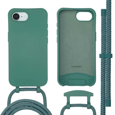 Afbeelding van Apple iPhone 16e MagSafe Hoesje Siliconen en TPU (zacht) imoshion Softcase/Koordhoesje/Backcover Donkergroen Telefoonhoesje