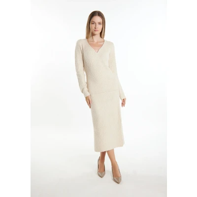 Afbeelding van Dreimaster Ledkin Trui, Dames, Maat: XS/S, Hellbeige