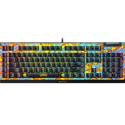 Afbeelding van Razer BlackWidow V4 X Pokémon Edition Mechanisch Gaming Toetsenbord Chroma RGB Groen Clicky Schakelaars 6 Speciale Macro Toetsen Doubleshot ABS Keycaps QWERTY US Layout Kanto