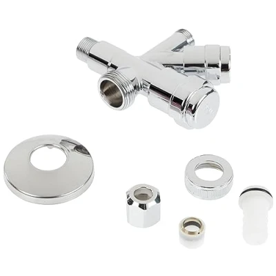 Afbeelding van GROHE WAS combi hoekventiel verchroomd 3/8 inch 4107000, 12,4 x 8,4 4,6 cm
