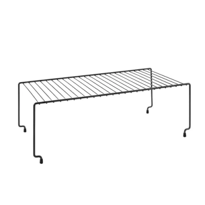 Afbeelding van Tomado Metaltex Stabiele stapelbare opberger Brooklyn 47x23cm Zwart anti slip Voor borden, schaaltjes en kopjes Sterk Video