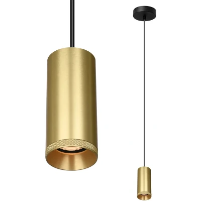 Afbeelding van Artdelight Milano Hanglamp Ø 6,5 X 150 Cm Mat Goud