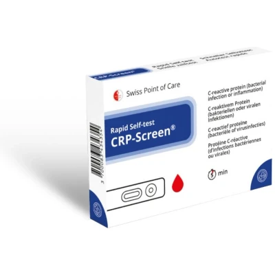 Afbeelding van CRP Screen (ontstekingen) zelftest meet het C reactief proteïne niveau in bloed eenvoudig en betrouwbaar