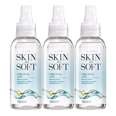 Afbeelding van Avon Huid zo Zachte Skin So soft Jojoba Olie Spray 150ml 3 Flessen
