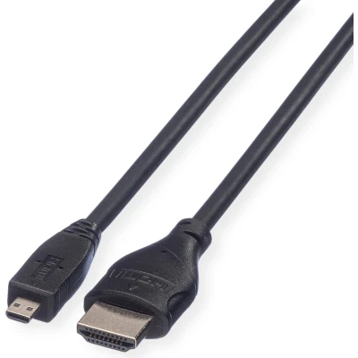 Afbeelding van ROLINE HDMI High Speed Kabel met Ethernet, m Micro M, 2