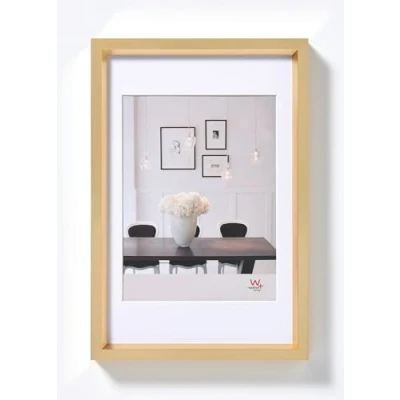 Afbeelding van walther design fotolijst goud 30 x 45 cm met passe partout, Steel Style kunststof lijst ES045G