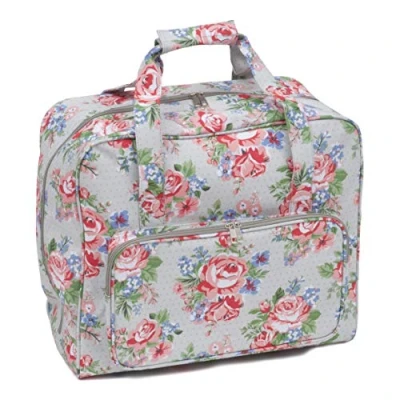 Afbeelding van Hobby Gift Exclusieve naaimachinetas, met PVC gevoerde draagtas, extra opbergruimte voor accessoires, 20 x 43 37 cm, roos