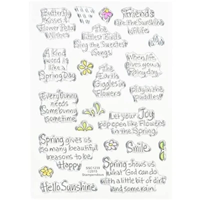Afbeelding van Stampendous Spring Sentiments Clear Stamps (SSC1239) (DISCONTINUED)