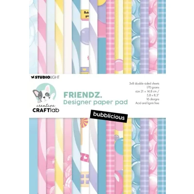 Afbeelding van Designer Paper Pad Bubblicious Friendz nr.358
